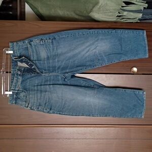 G-Star Women's Jeans Boyfriend, Cropped, Baggy  Blue Jeans, Raw Originals